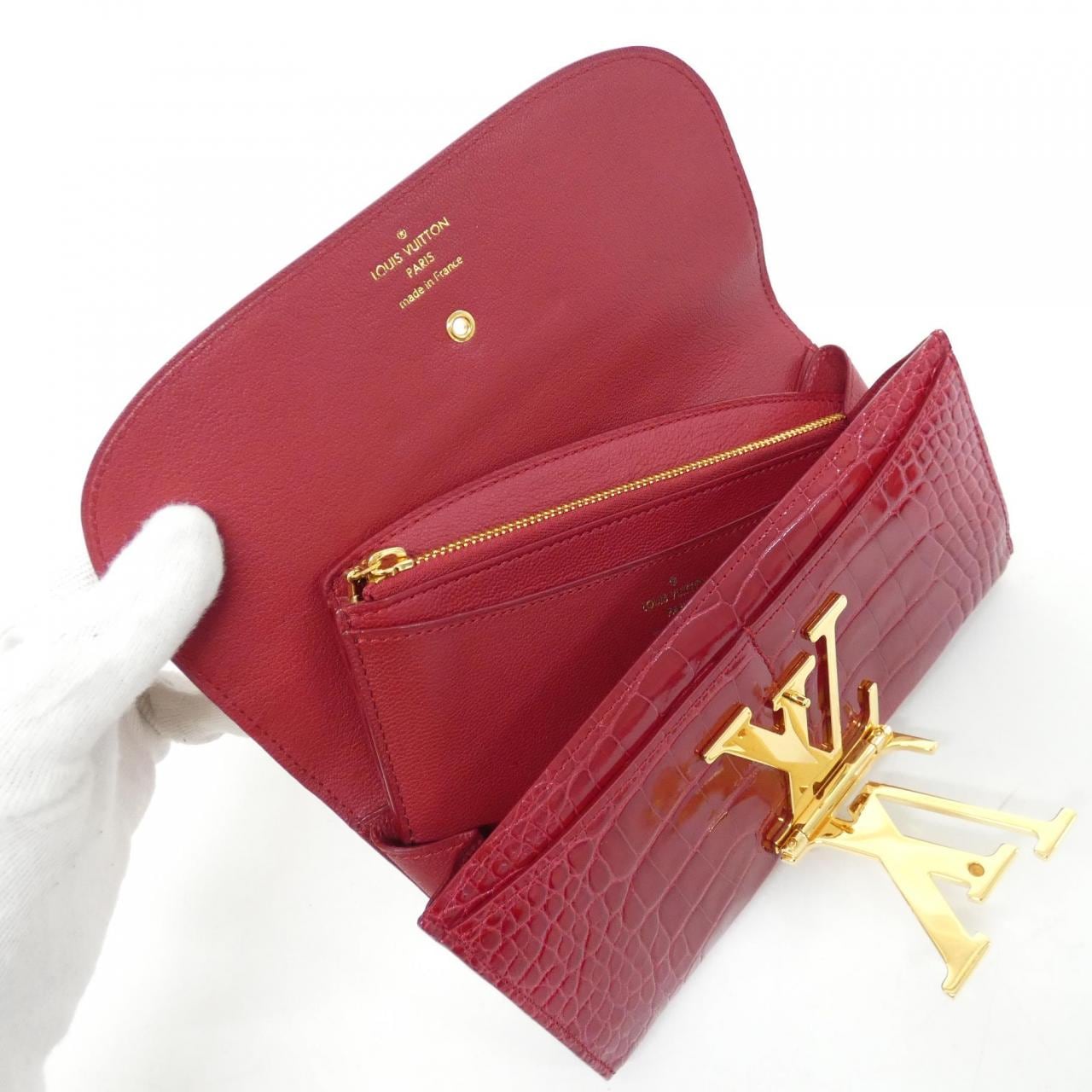 ルイヴィトン エキゾチック レザー ポルトフォイユ ルイーズ 財布