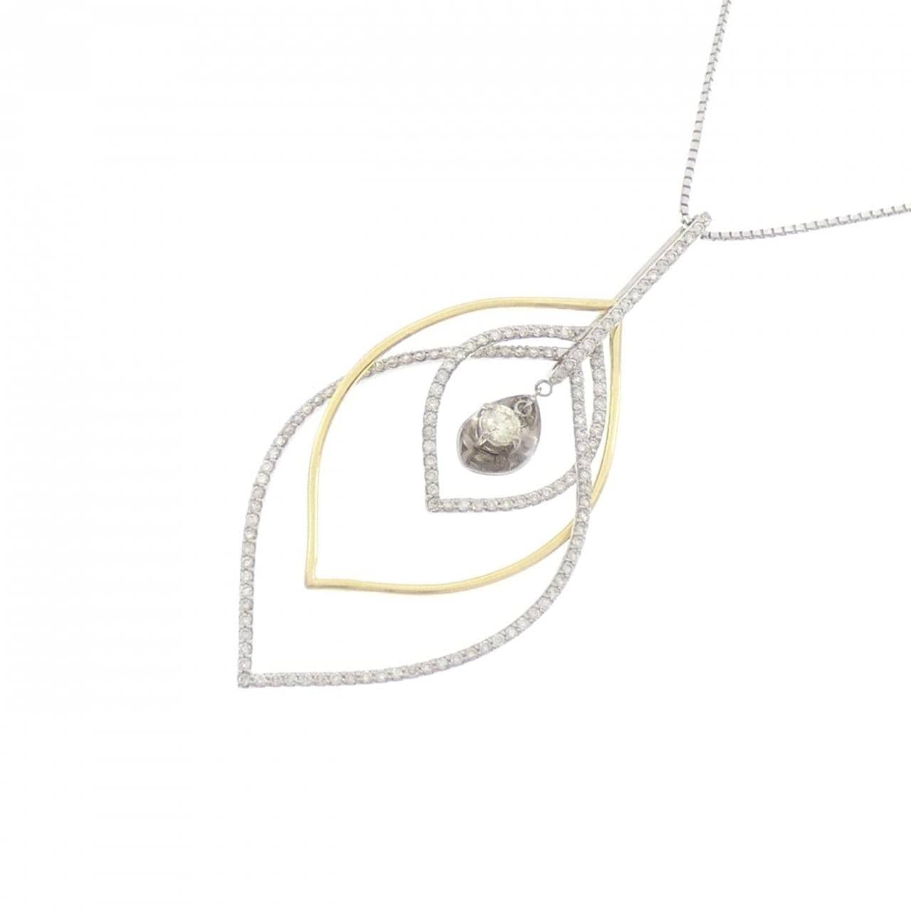 K18WG/K18YG ダイヤモンド ネックレス 0.169CT