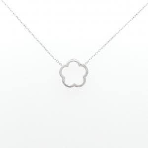 K10WG フラワー ダイヤモンド ネックレス