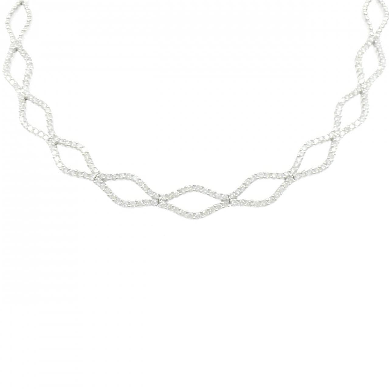 K18WG ダイヤモンド ネックレス 2.22CT