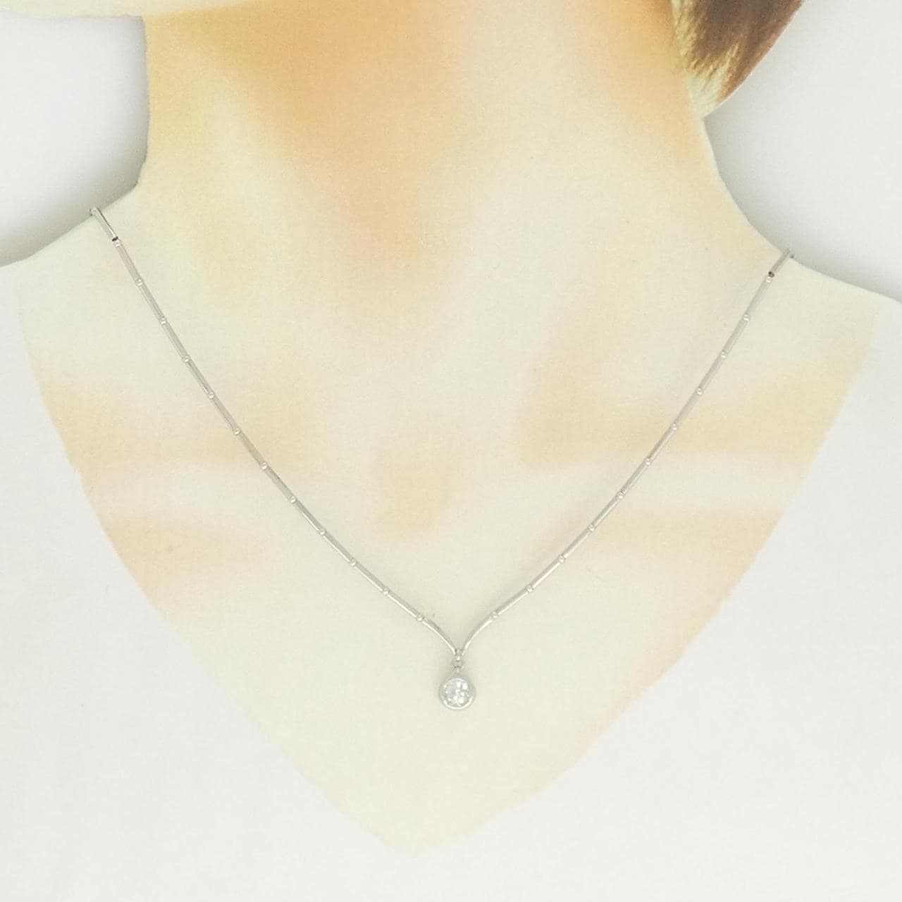 K18WG ダイヤモンド ネックレス 0.348CT