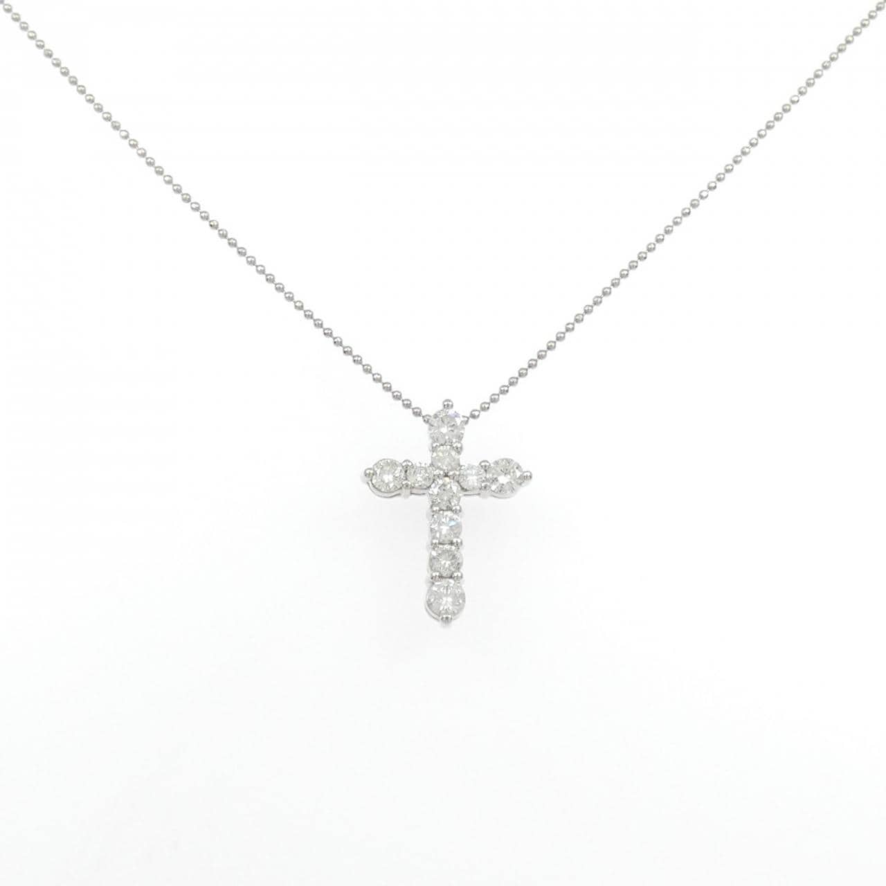 PT900/PT850 クロス ダイヤモンド ネックレス 1.00CT