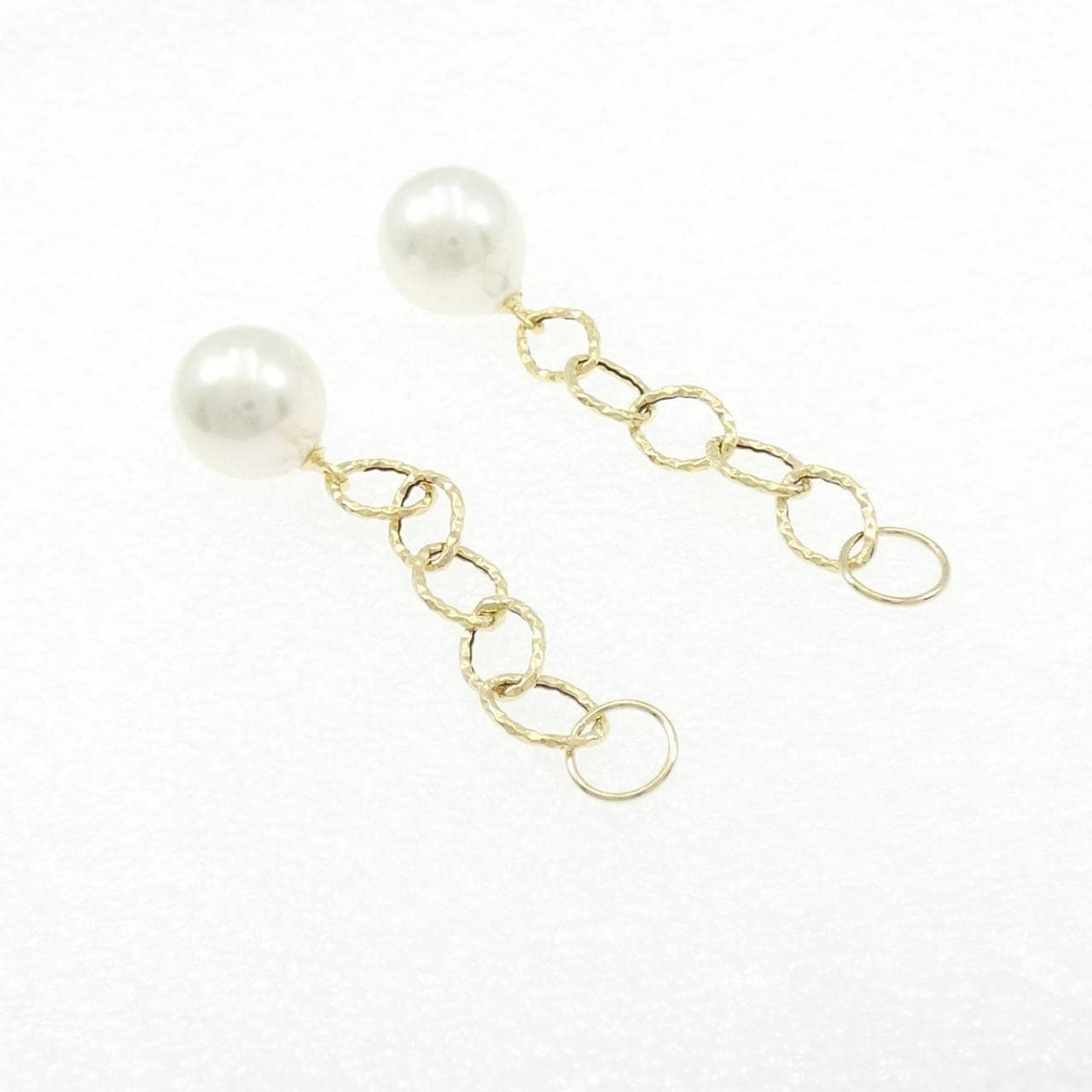 K18YG アコヤパール ピアスパーツ 8.1mm