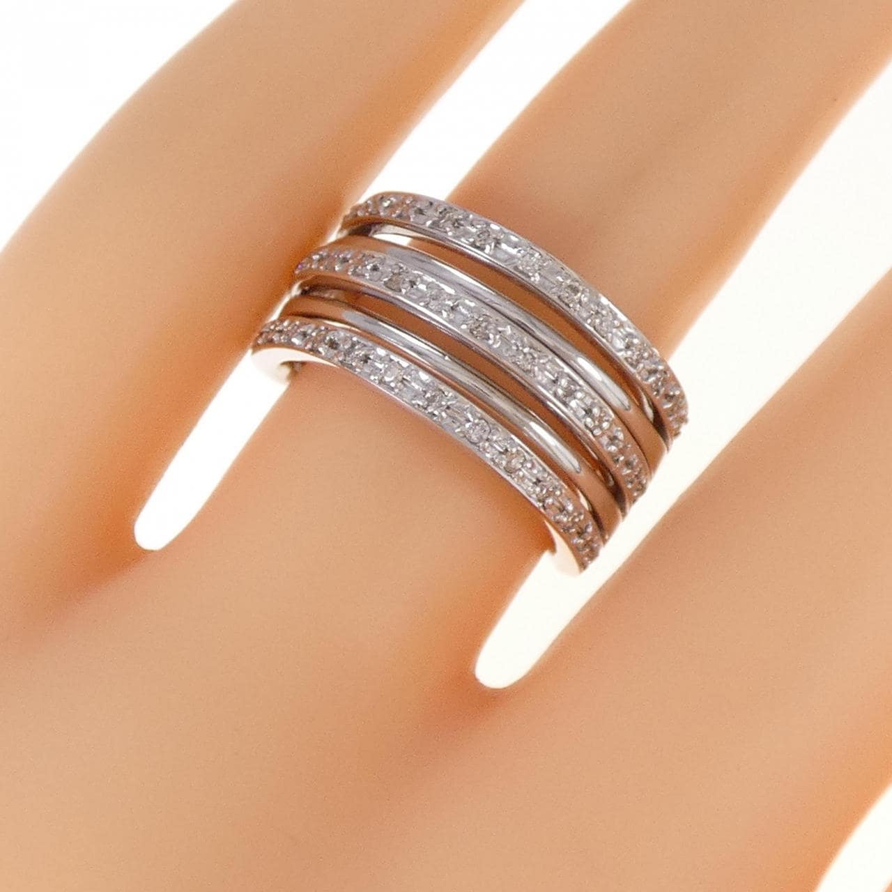 K18WG ダイヤモンド リング 0.30CT