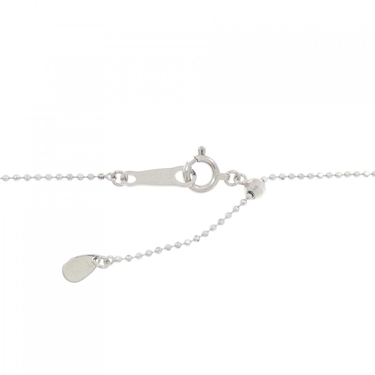 PT900/PT850 フラワー ダイヤモンド ネックレス 0.30CT