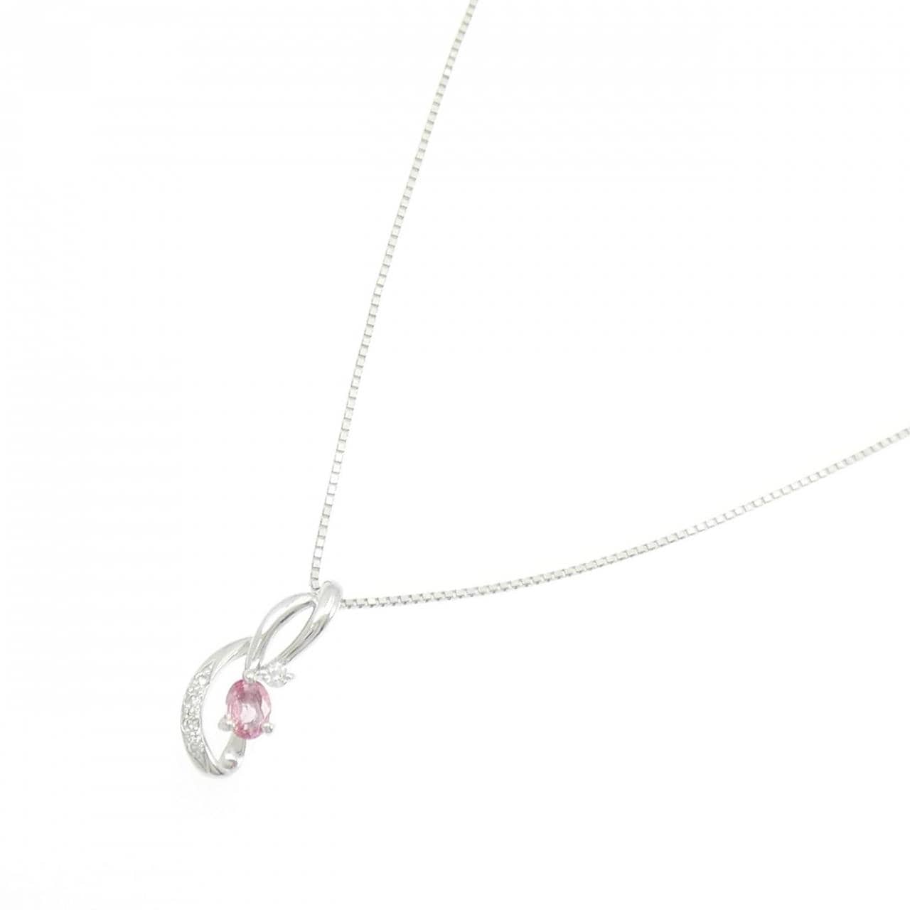 K18WG サファイヤ ネックレス 0.151CT