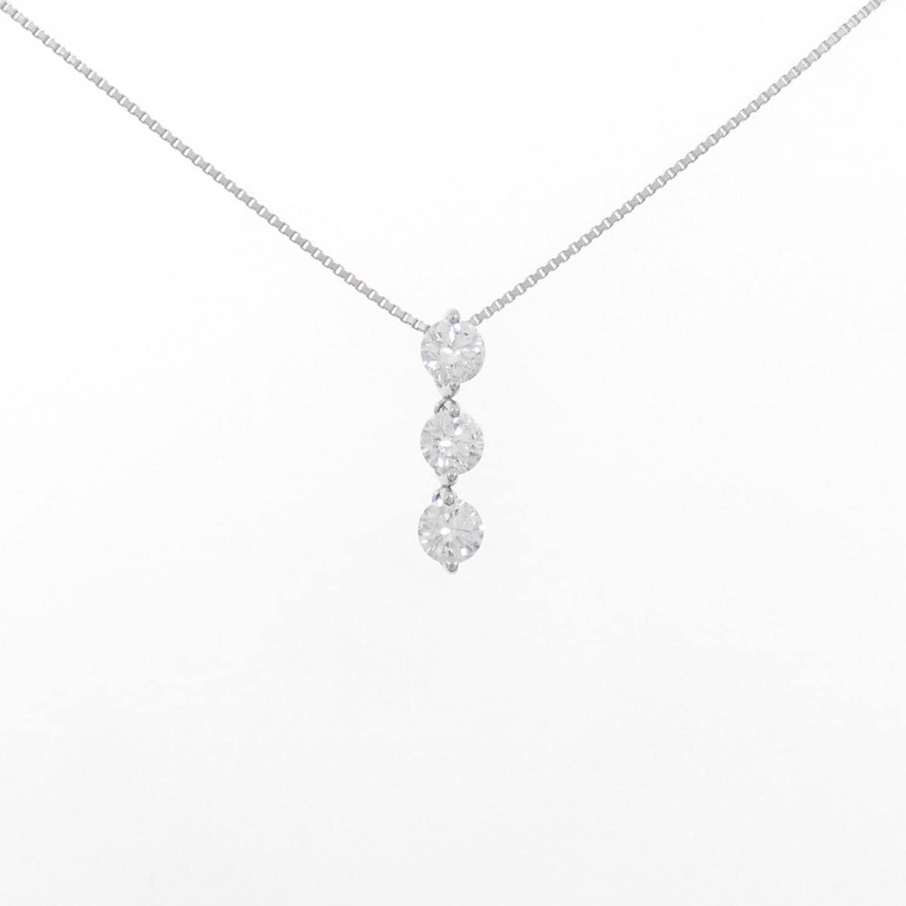 PT Three Stone Diamond Necklace 1.012CT