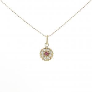 K18YG ルビー ネックレス