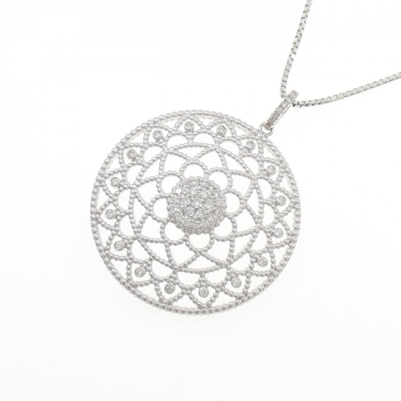 750WG/K18WG ダイヤモンド ネックレス