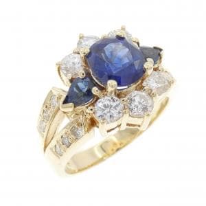 K18YG サファイヤ リング 2.04CT