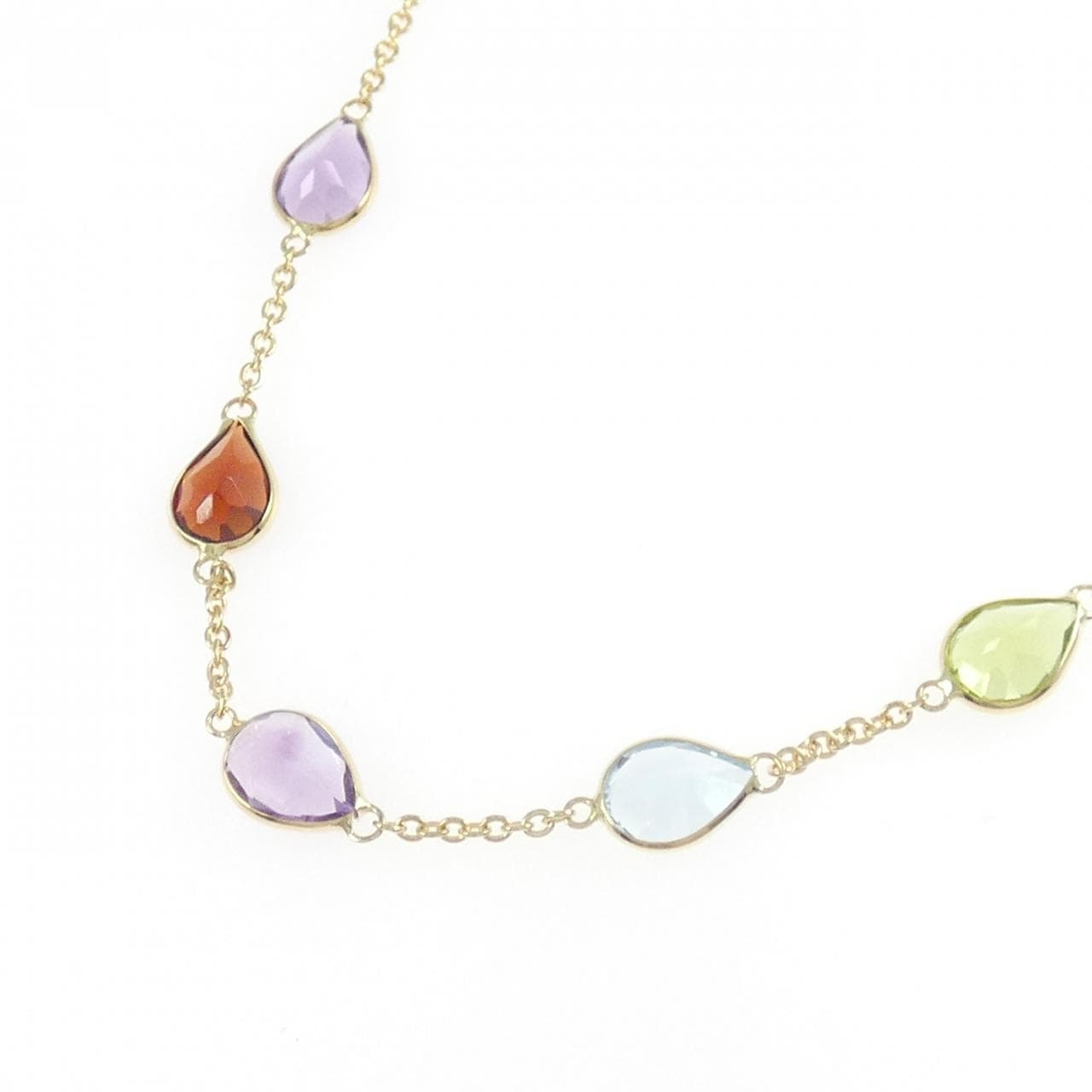 750YG カラーストーン ネックレス