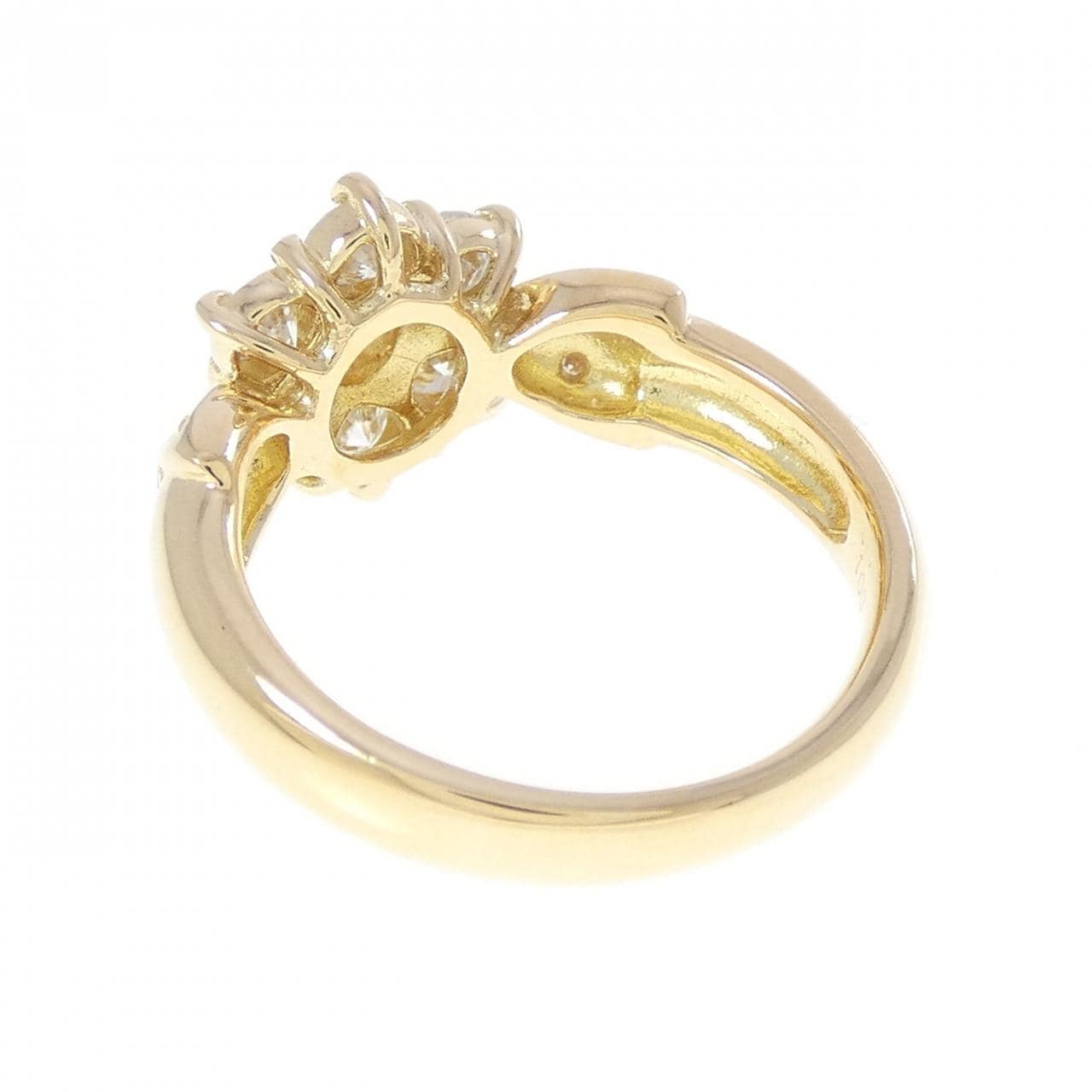 K18YG フラワー ダイヤモンド リング 1.00CT