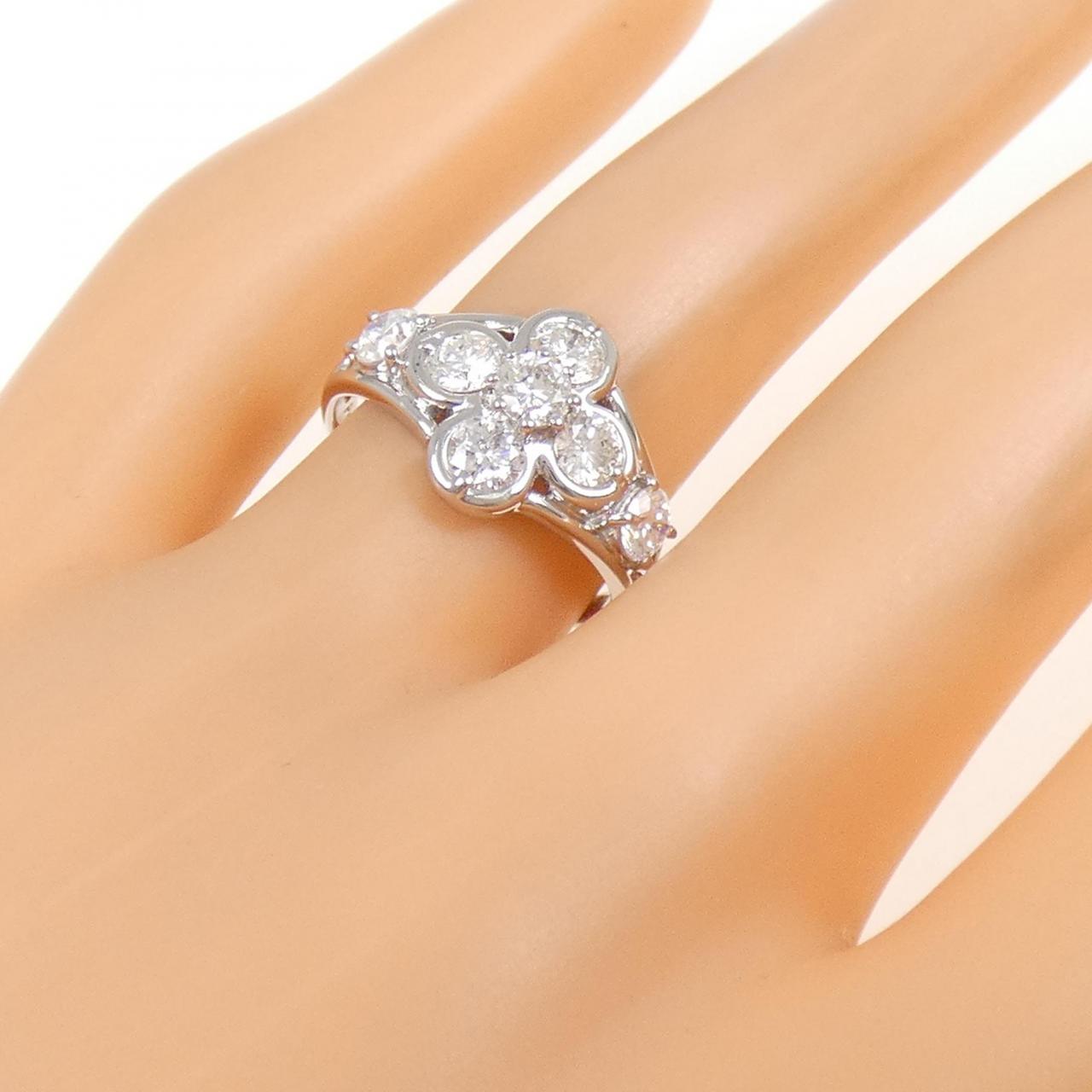 PT900 フラワー ダイヤモンド リング 1.20CT