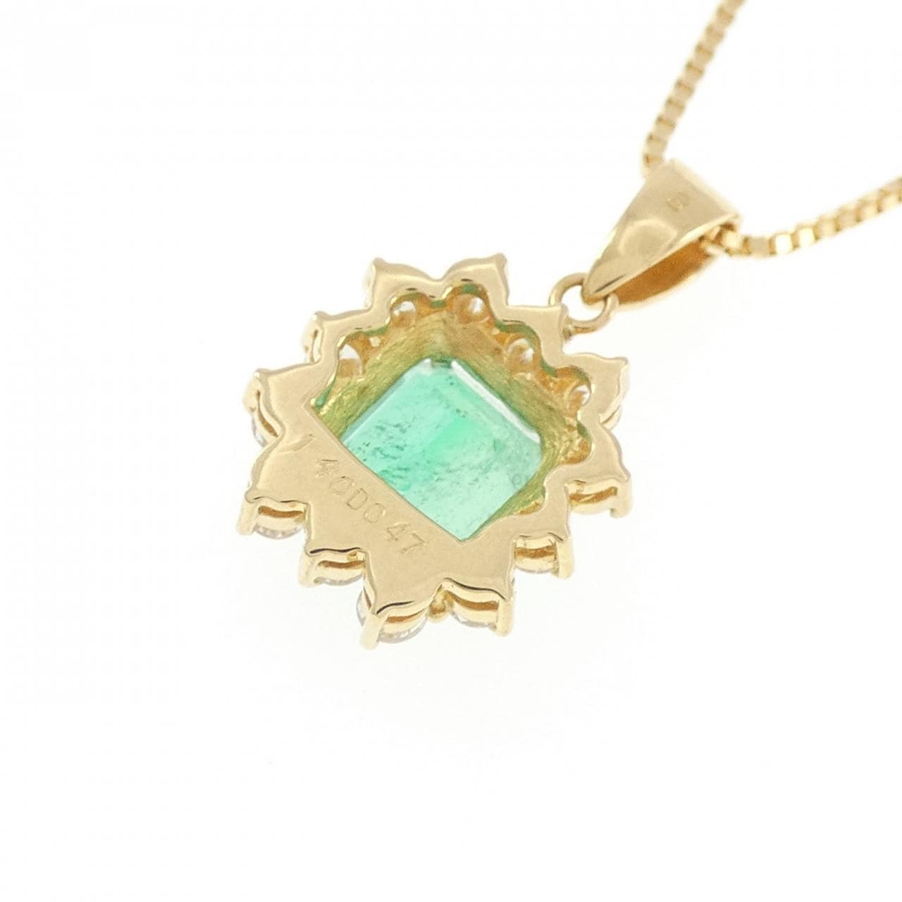K18YG エメラルド ネックレス 1.40CT