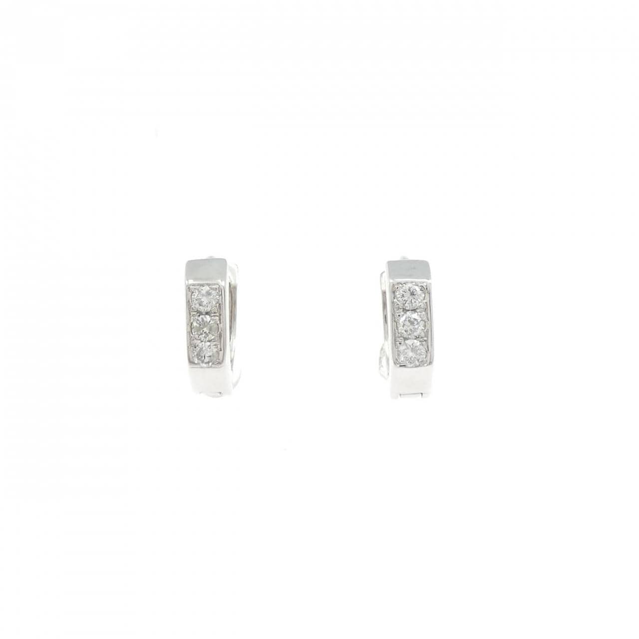 K18WG ダイヤモンド ピアス 0.12CT