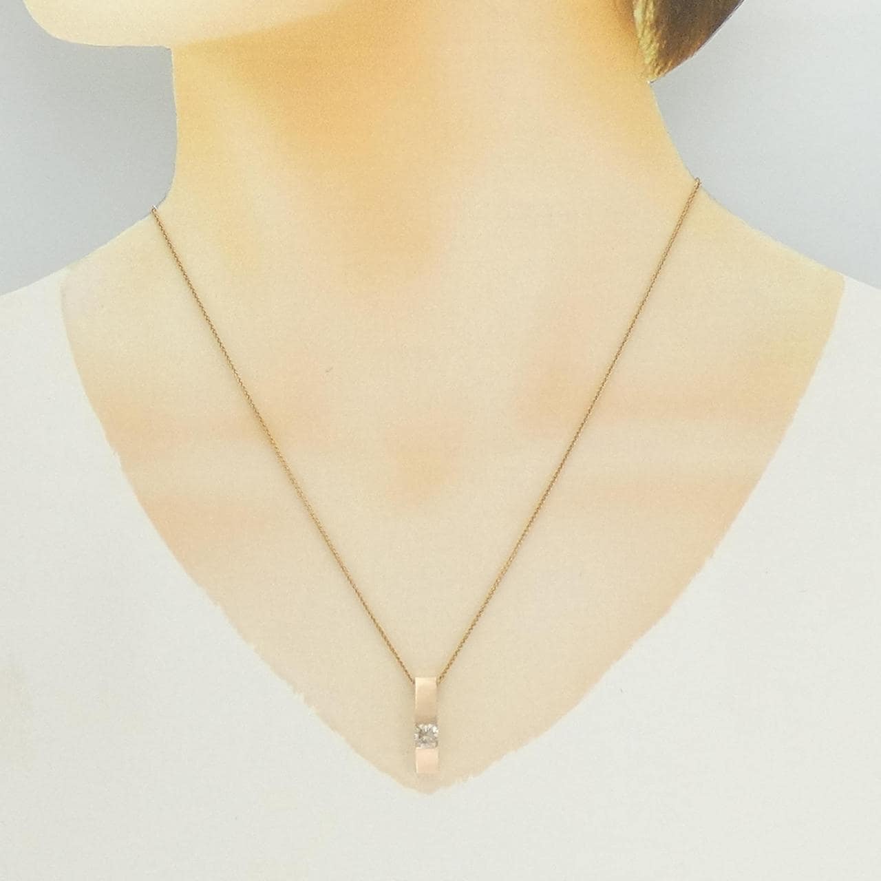 K18PG ダイヤモンド ネックレス 0.56CT