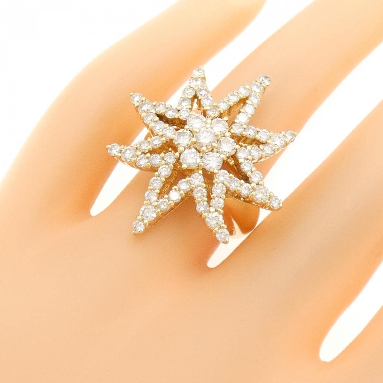 K18YG ダイヤモンド リング 2.04CT