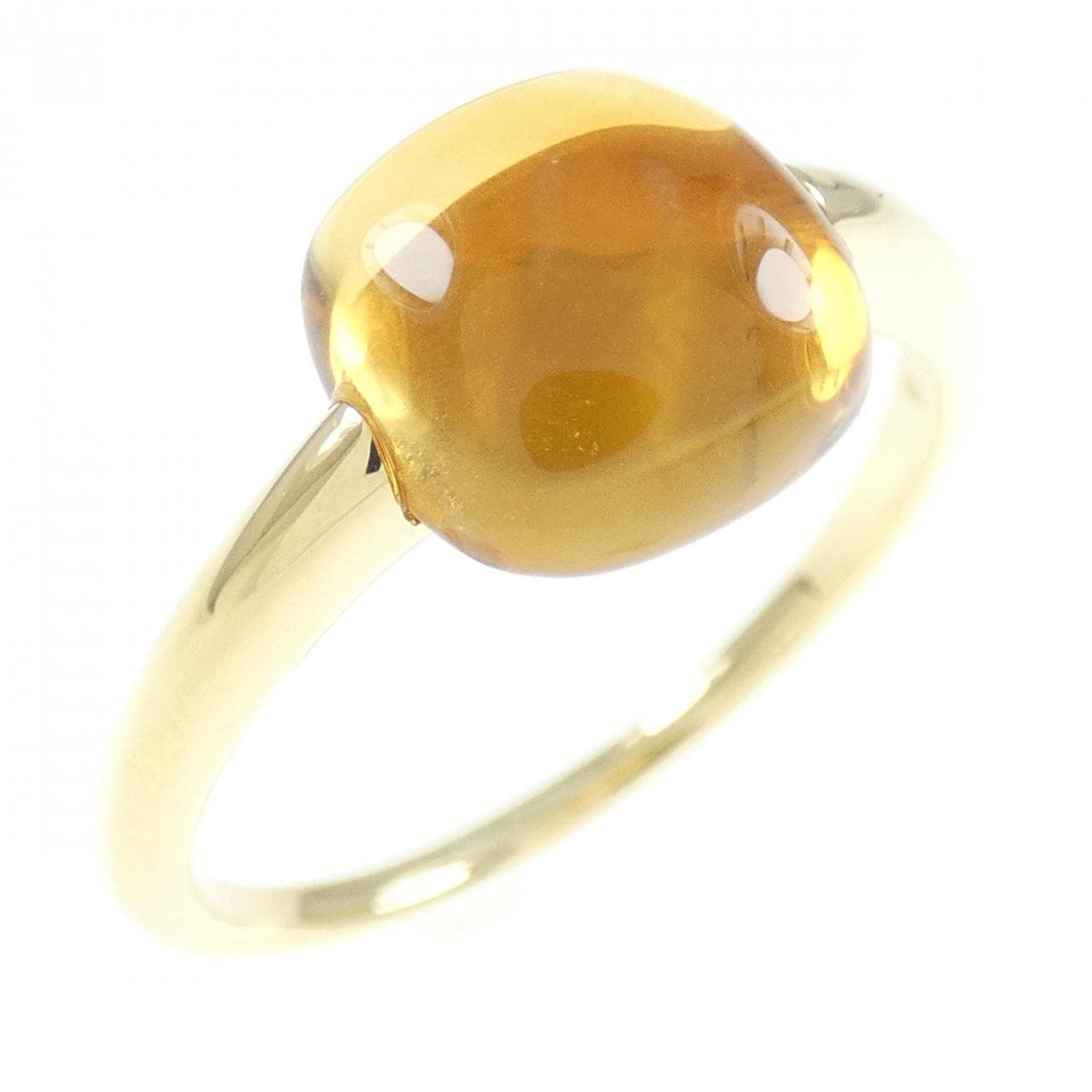 K18YG シトリン リング 2.22CT