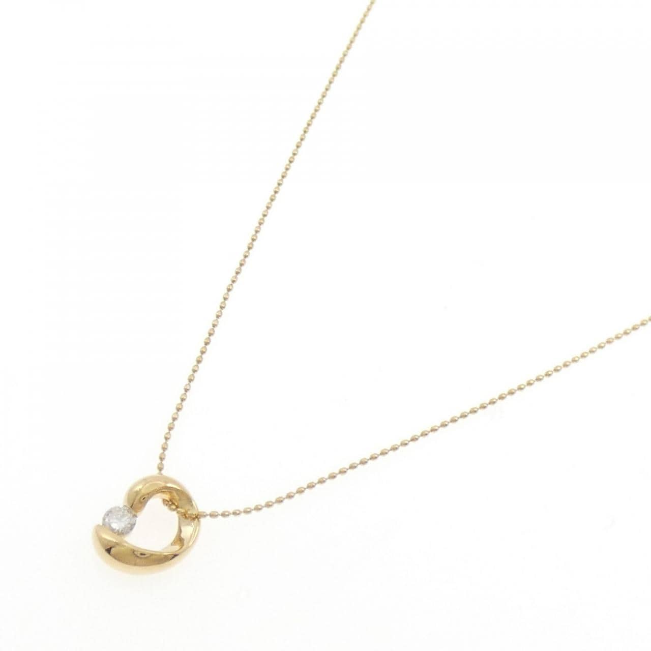 K18YG ダイヤモンド ネックレス 0.14CT