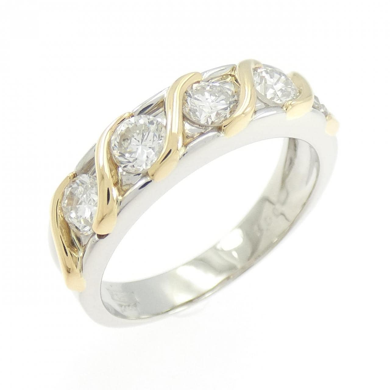 K18YG/PT900 ダイヤモンド リング 1.00CT