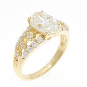 【リメイク】K18YG ダイヤモンド リング 1.51CT VLY SI2 オーバルカット