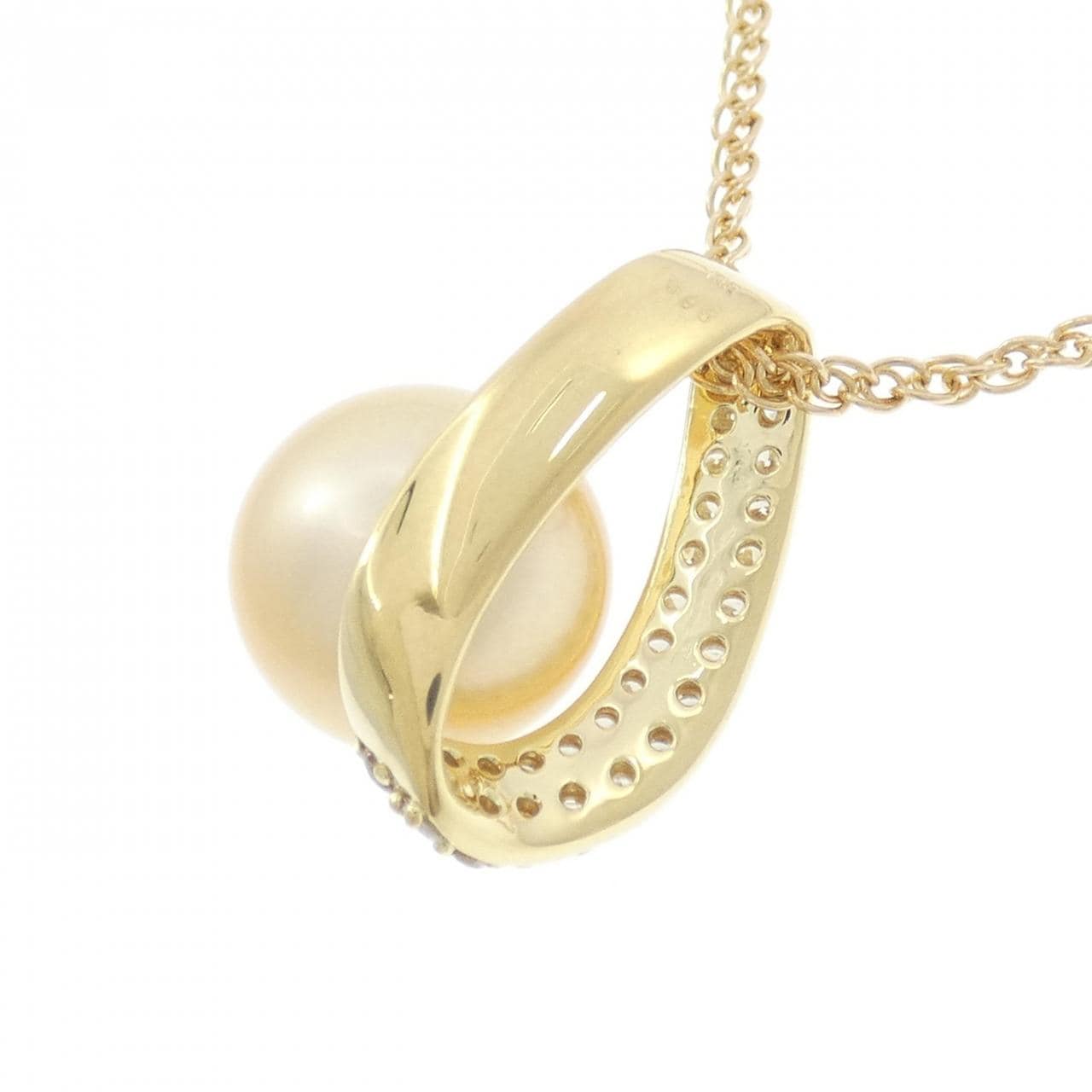 K18YG 白蝶パール ネックレス