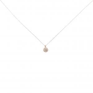 K18PG ソリティア ダイヤモンド ネックレス 0.18CT