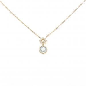 K18YG アクアマリン ネックレス