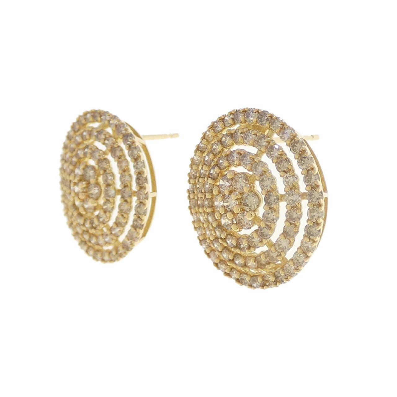 K18YG ダイヤモンド ピアス 2.00CT