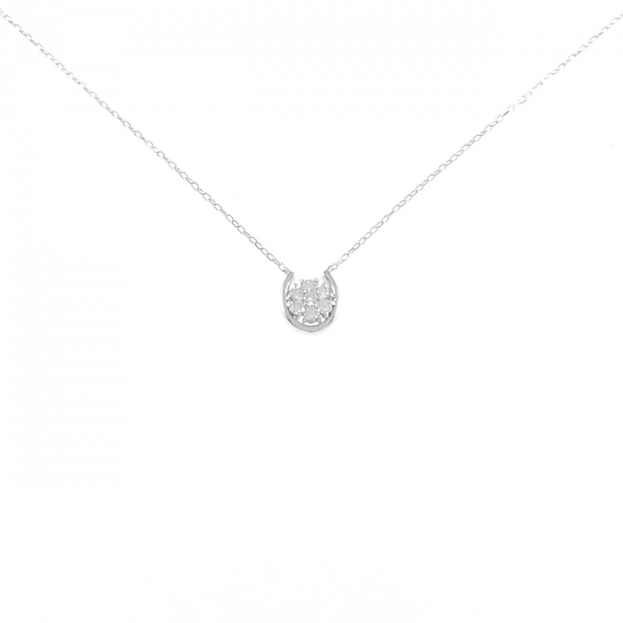 K18WG ダイヤモンド ネックレス 0.15CT