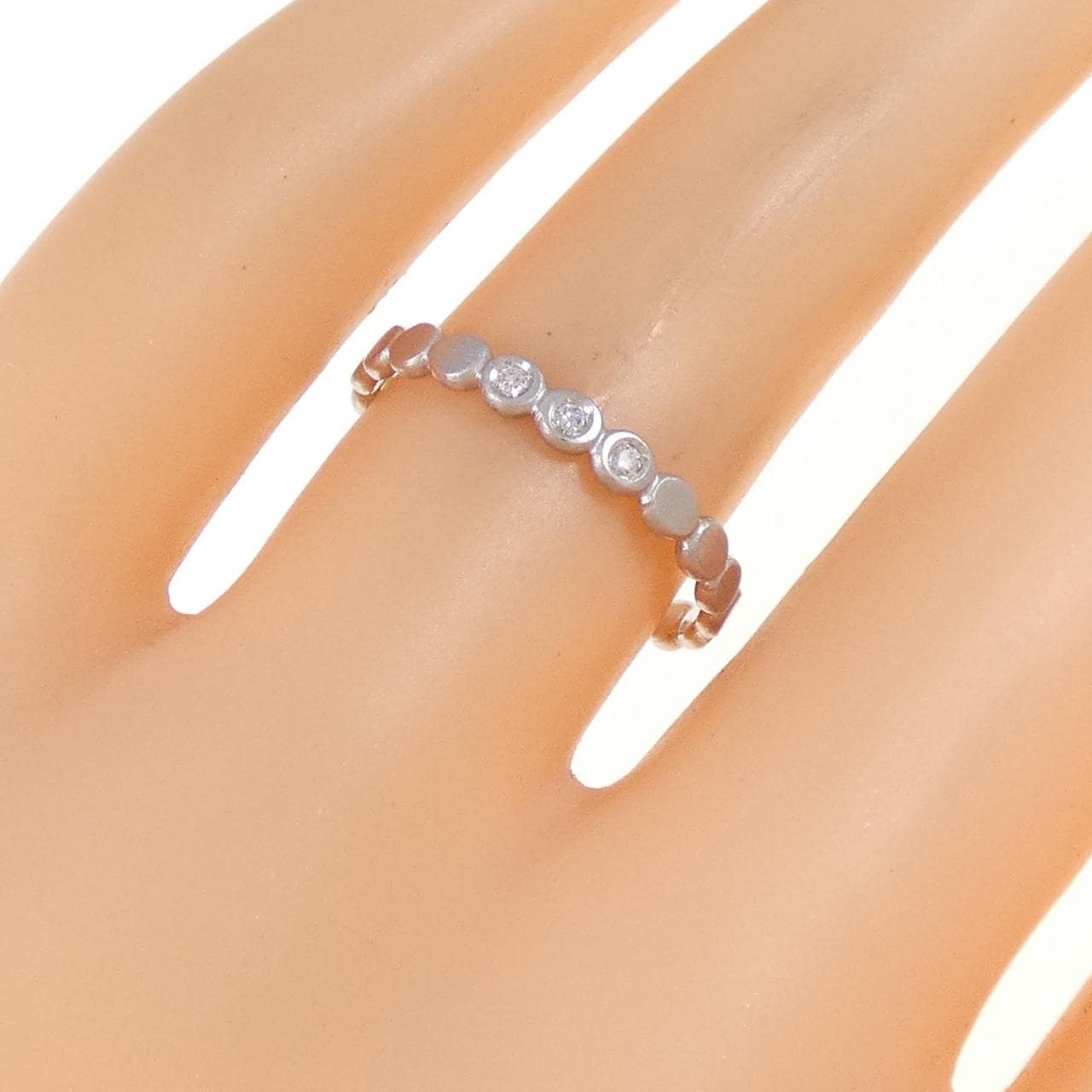 K18WG ダイヤモンド リング 0.03CT