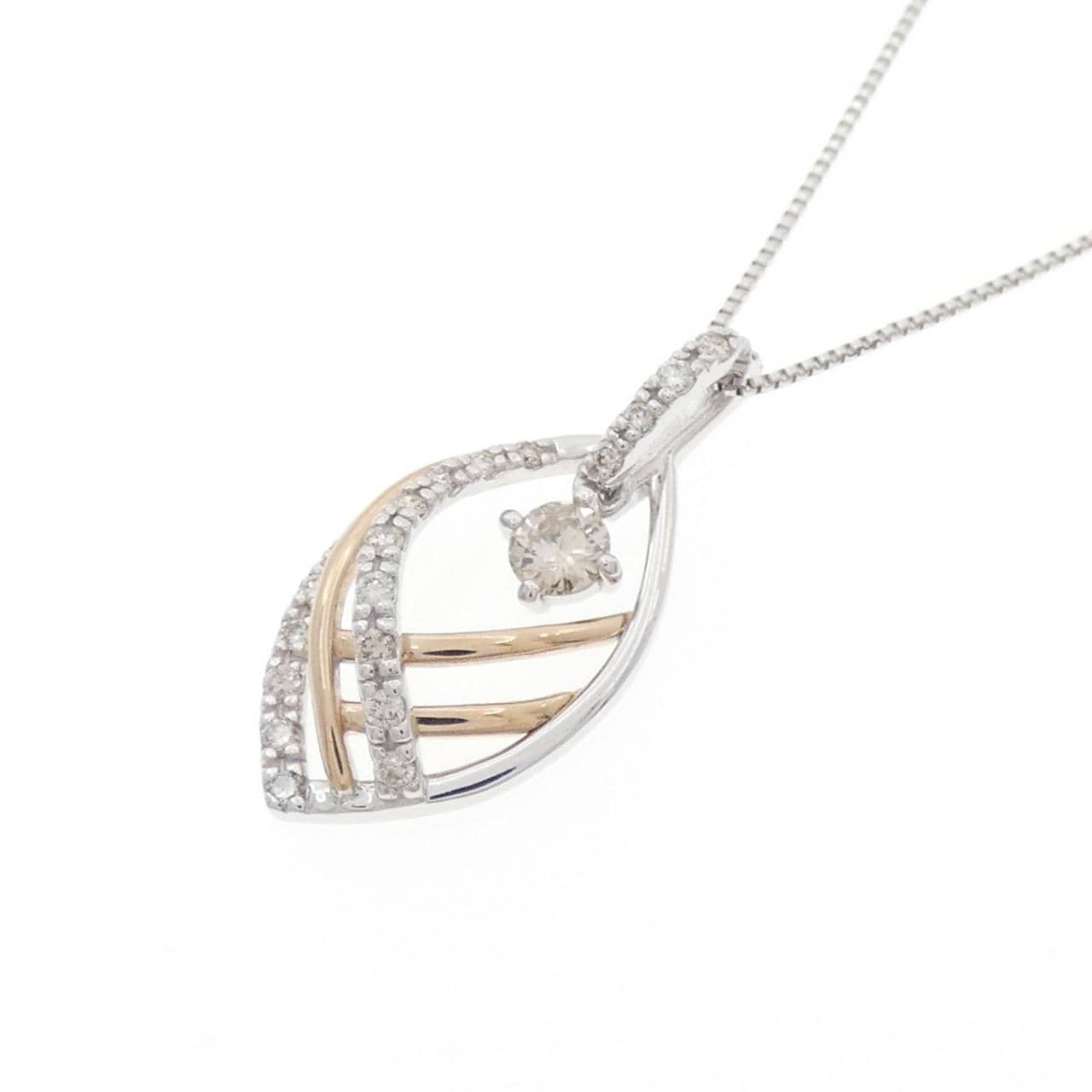 K18WG/K18PG ダイヤモンド ネックレス 0.23CT