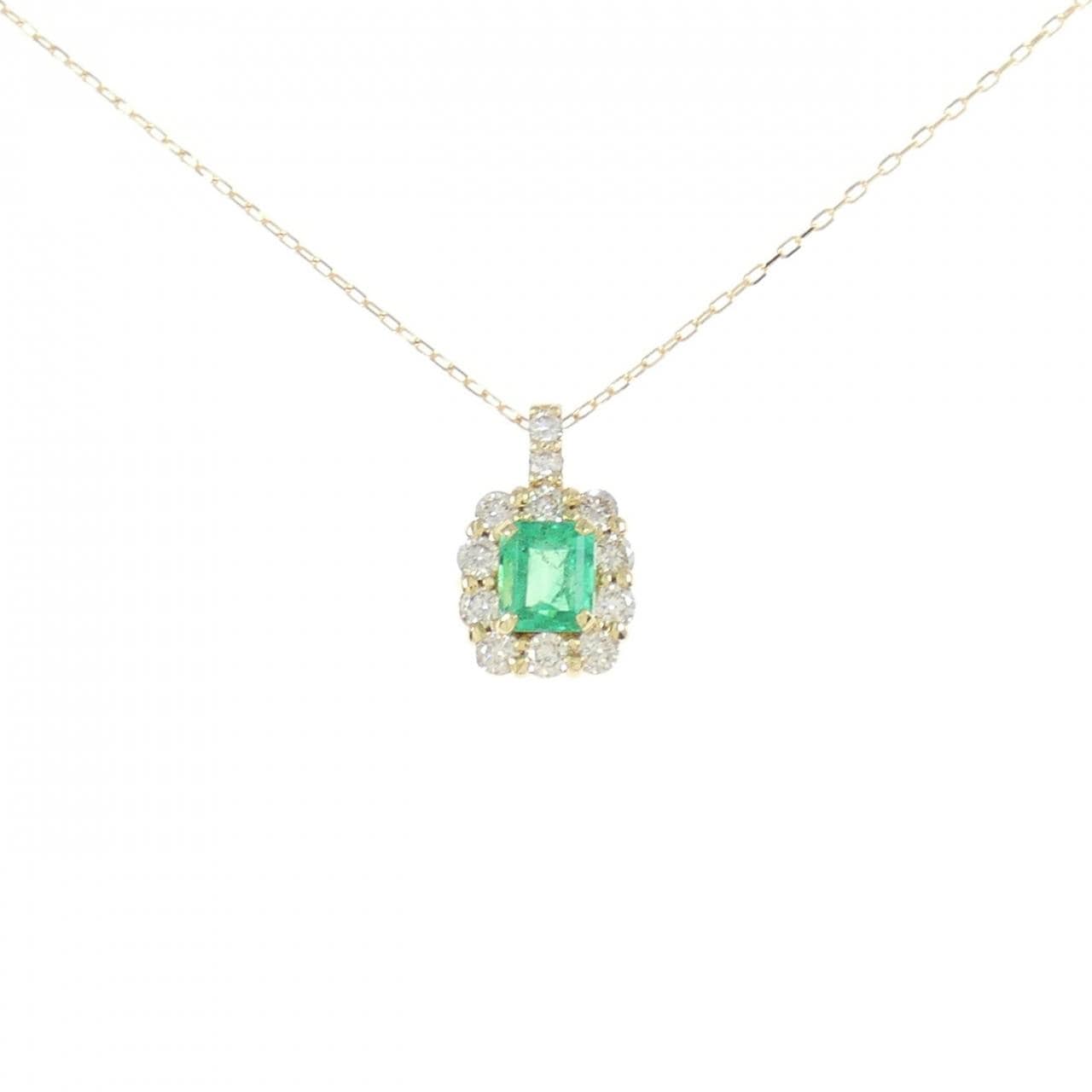 K18YG Emerald Necklace 0.37CT