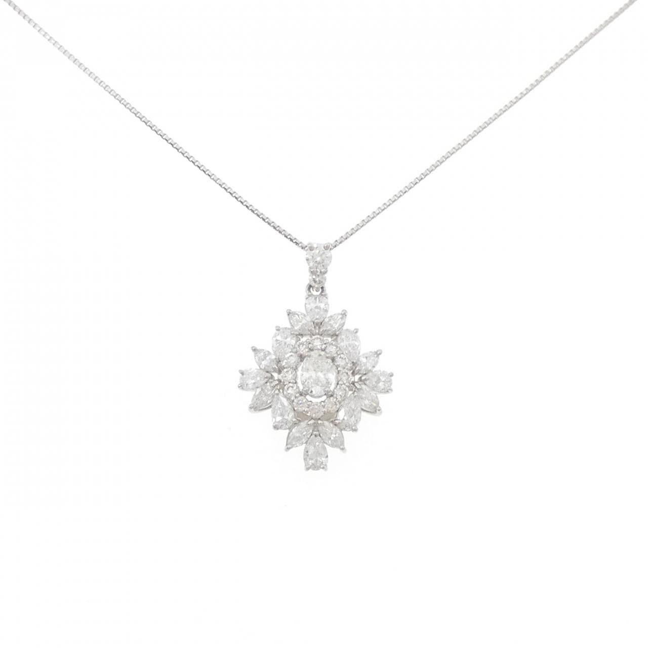 【新品】PT ダイヤモンド ネックレス 1.00CT