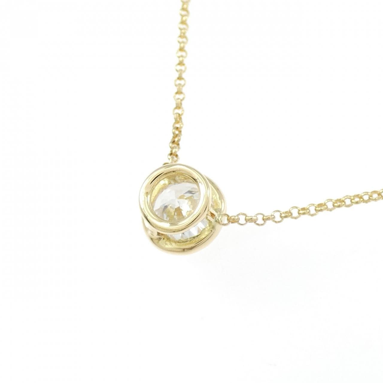 K18YG ソリティア ダイヤモンド ネックレス 0.591CT