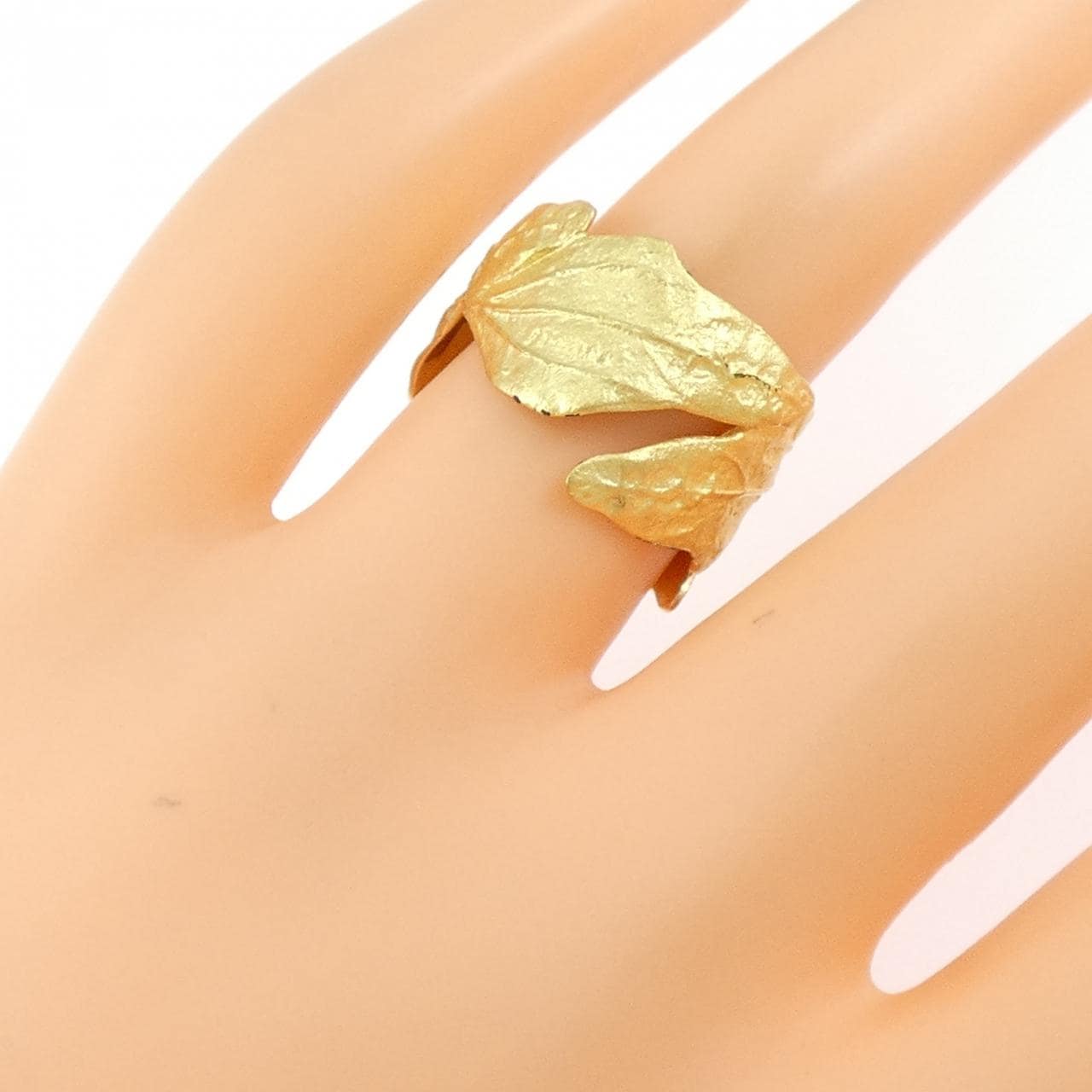 K18YG リーフ リング