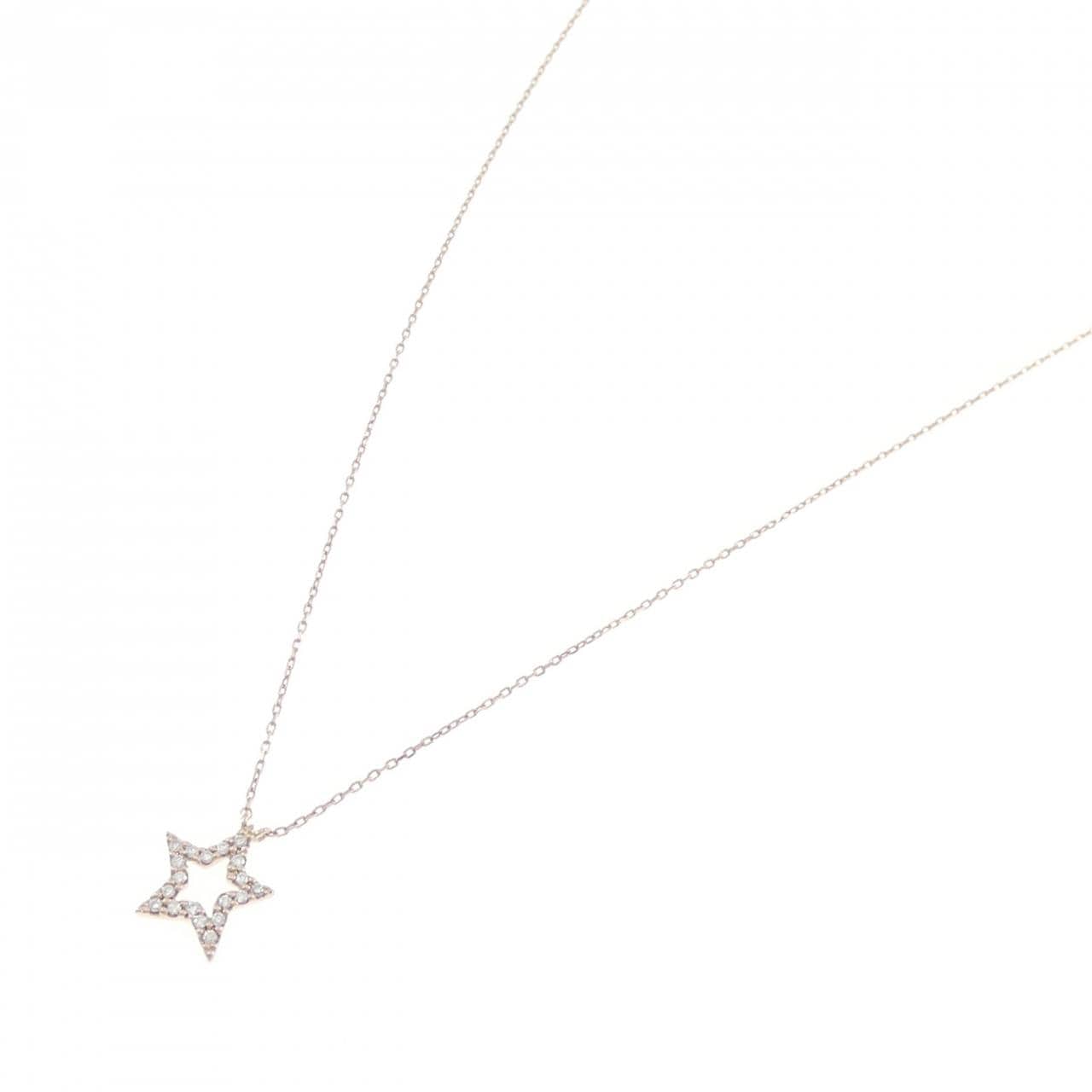 K10PG スター ダイヤモンド ネックレス 0.05CT