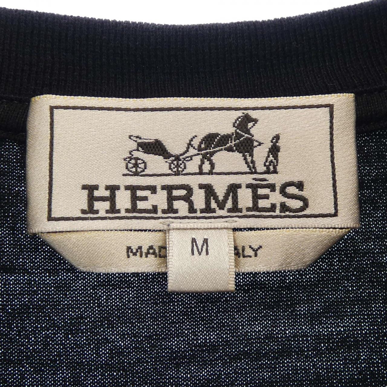エルメス HERMES プリントストライプポケット *31-5758. Tシャツ