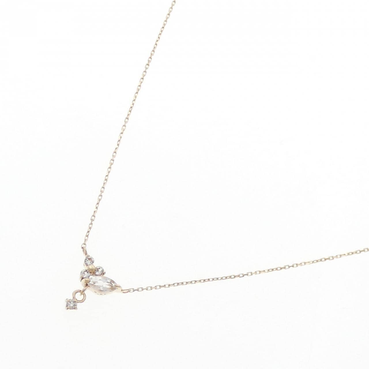 K10YG ホワイトトパーズ ネックレス