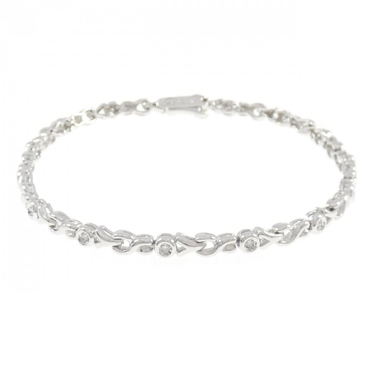 K14WG ダイヤモンド ブレスレット 0.15CT