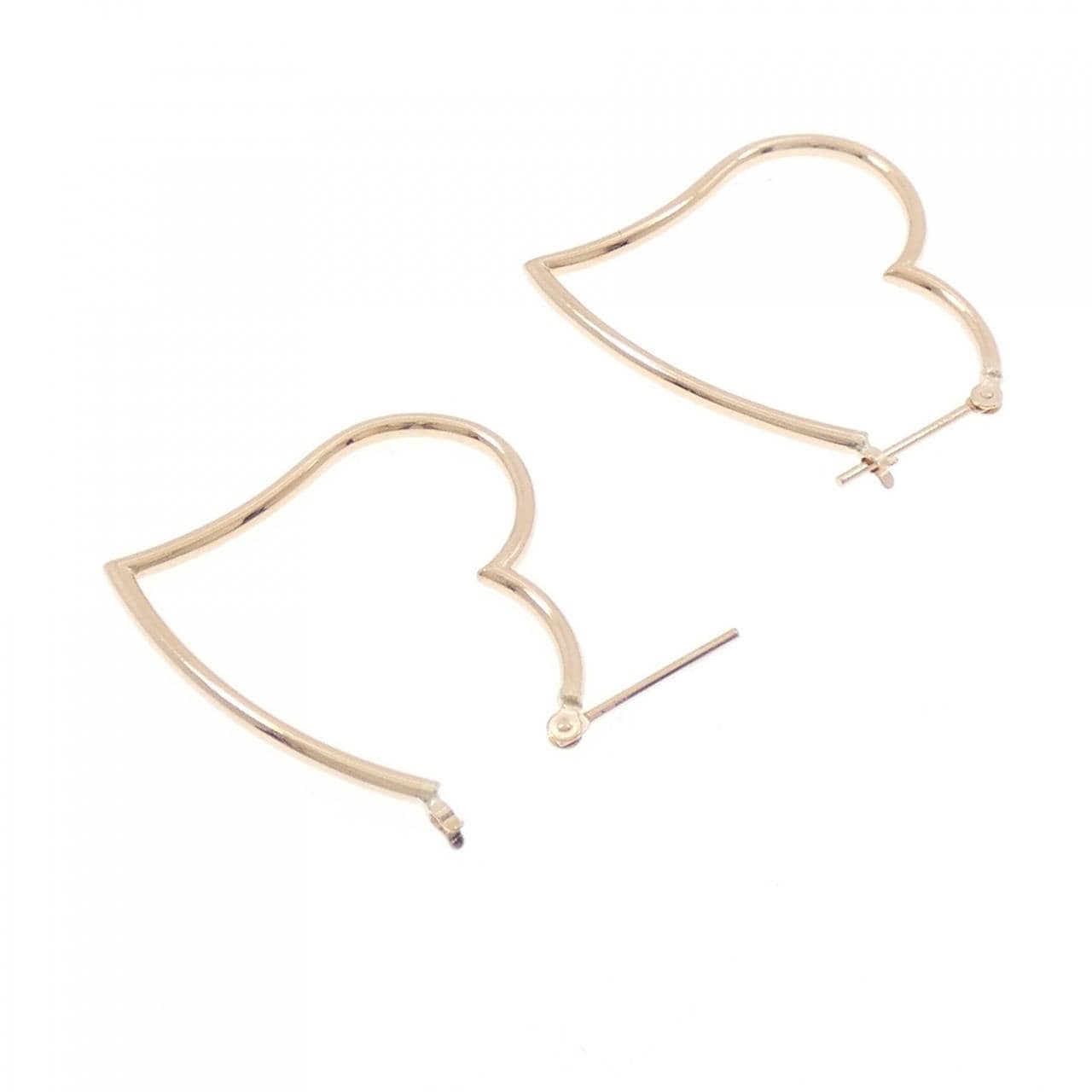 K18PG ハート ピアス