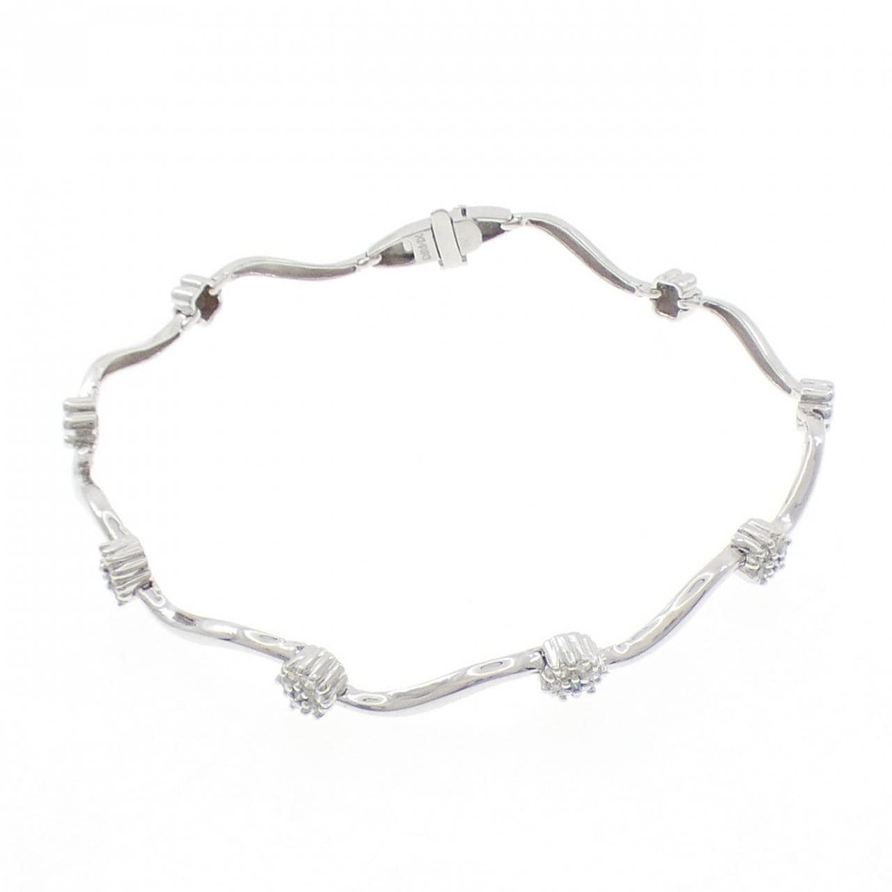 K14WG ダイヤモンド ブレスレット 0.24CT