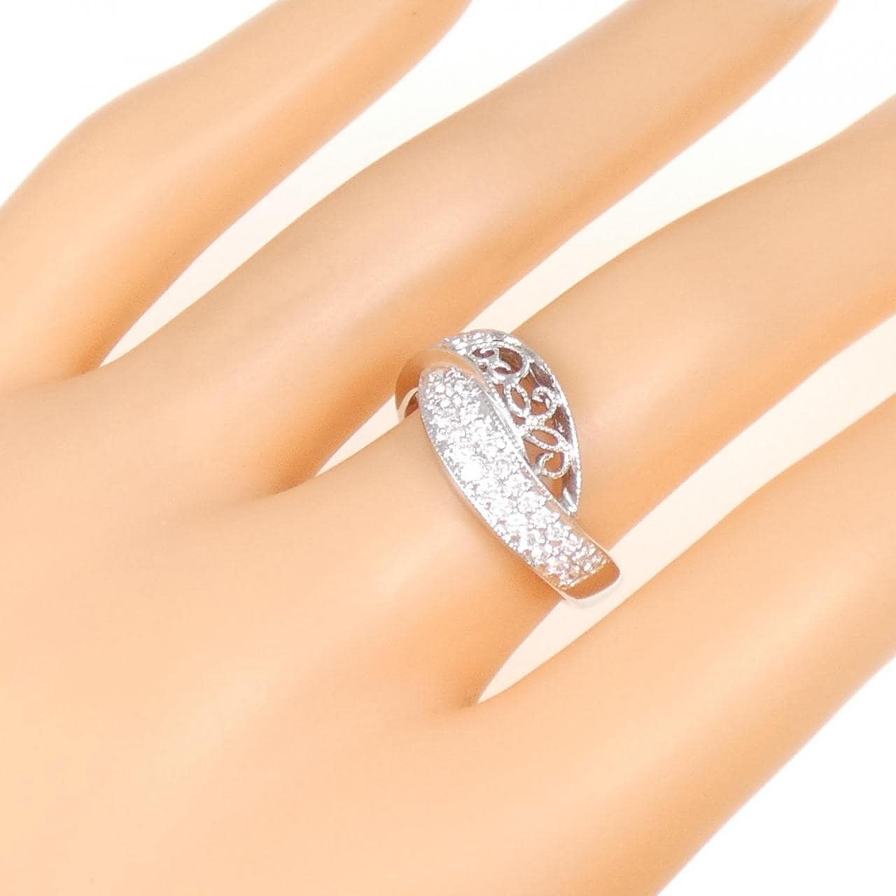 K18WG ダイヤモンド リング 0.30CT