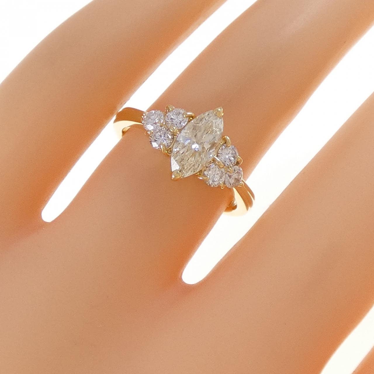 K18YG ダイヤモンド リング 0.76CT