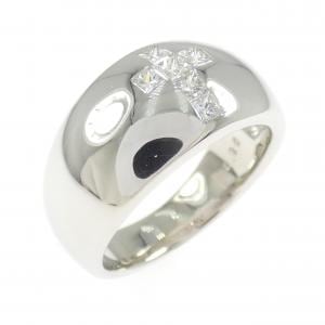 PT900 クロス ダイヤモンド リング 0.30CT