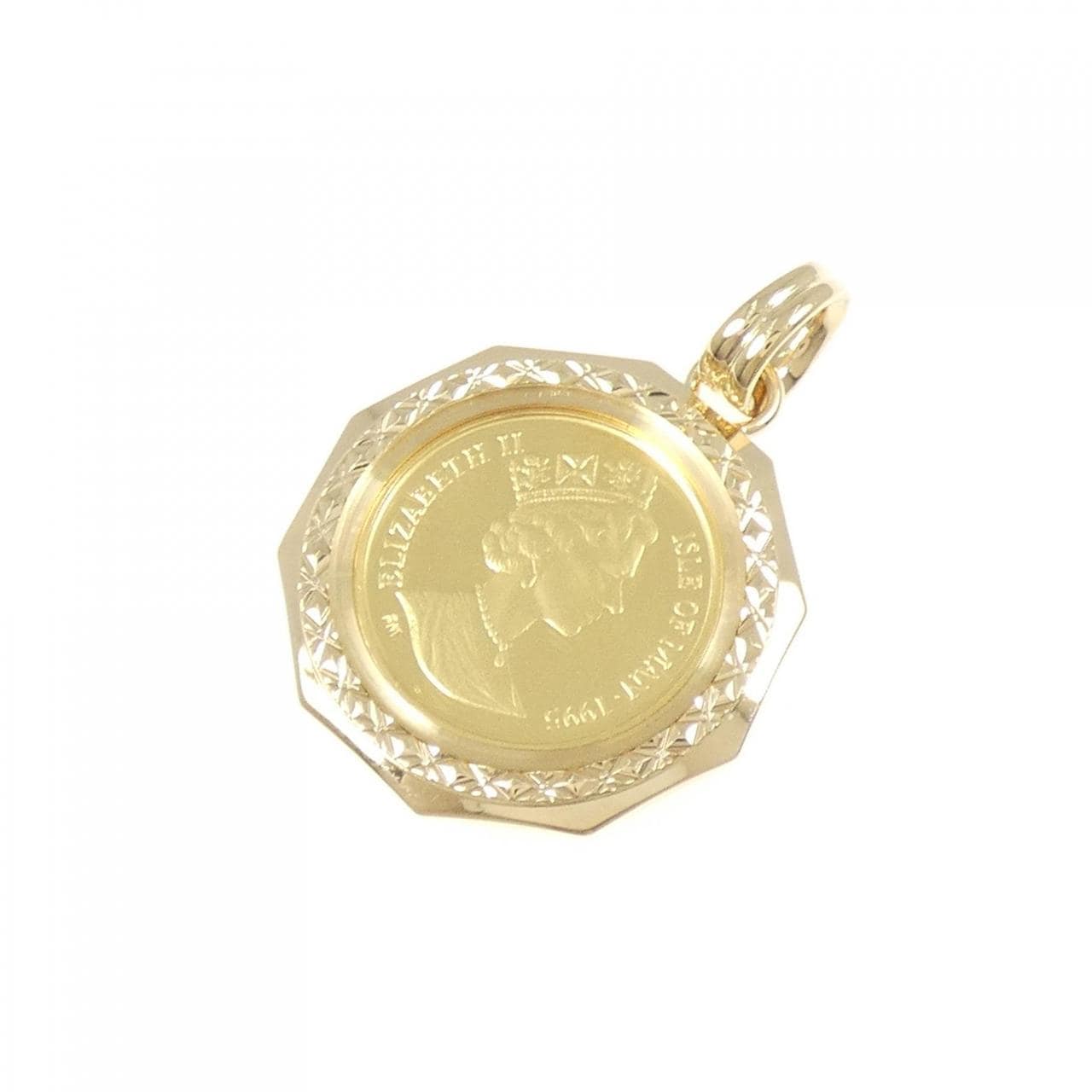 K18YG(枠) コイン ペンダント