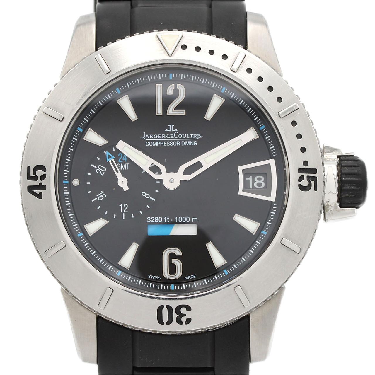 【ノーメンテナンス還元価格】ジャガー･ルクルト マスターコンプレッサーダイビングGMT LIMITED 160.T.05/Q187T770 TI 自動巻