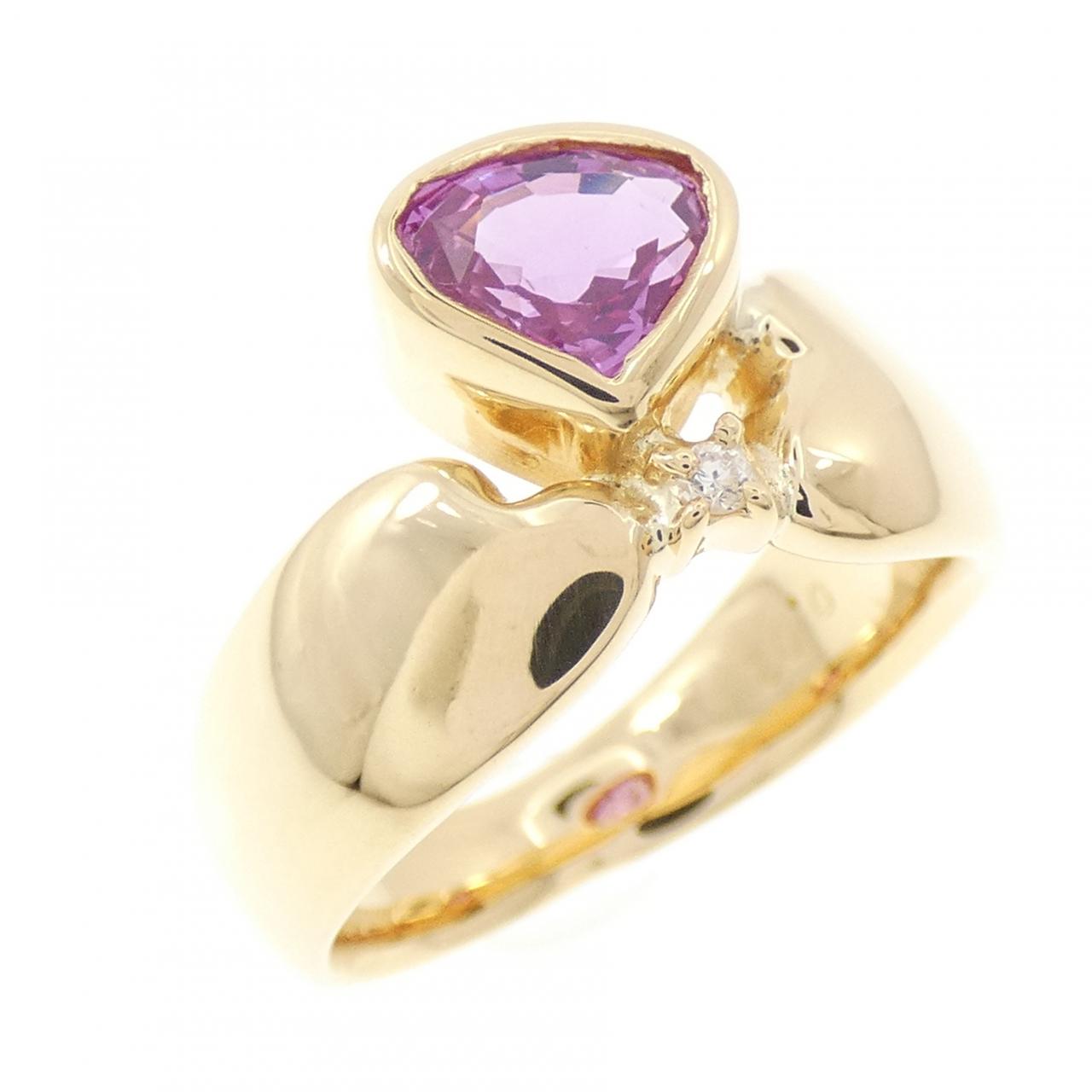 K18YG サファイヤ リング 1.27CT