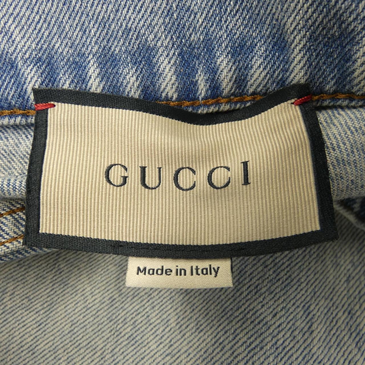 グッチ GUCCI GGターンアップウォッシュドデニムパンツ　GGパターン 774078 XDCTN ジーンズ