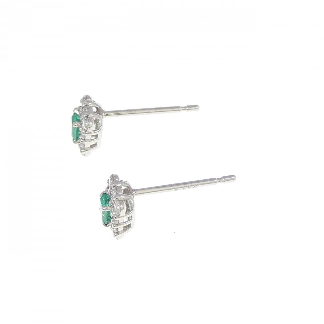 [BRAND NEW] PT Emerald Earrings 0.12CT